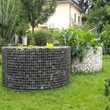 Gabion seinän maisemointi